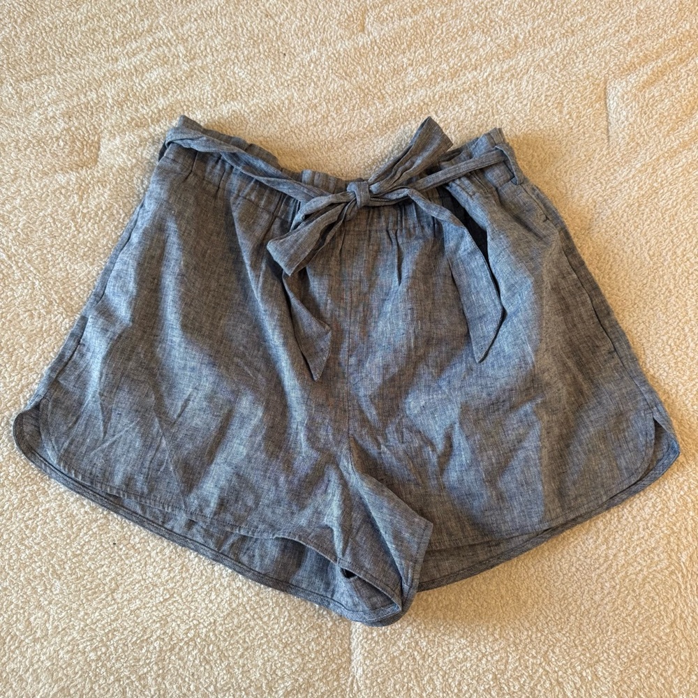 NWT Express linen paper bag shorts Large